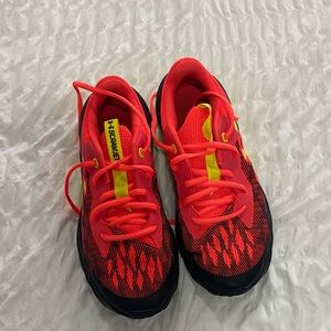 Under Armour Kids Sneakers - Red and Black with Yellow Accents